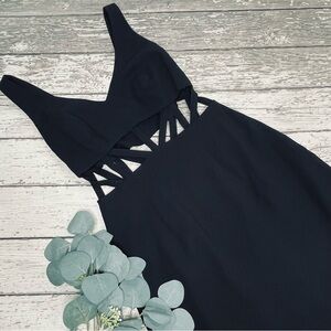 Vintage Black Market Y2K Caged Bodice Dress